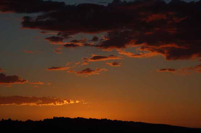 sunset from Delicate Arch site